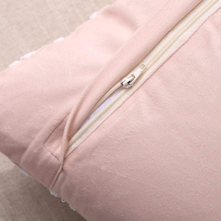 Reverie Lira Velvet Finish Beaded Cushion Cover - 45x45cm