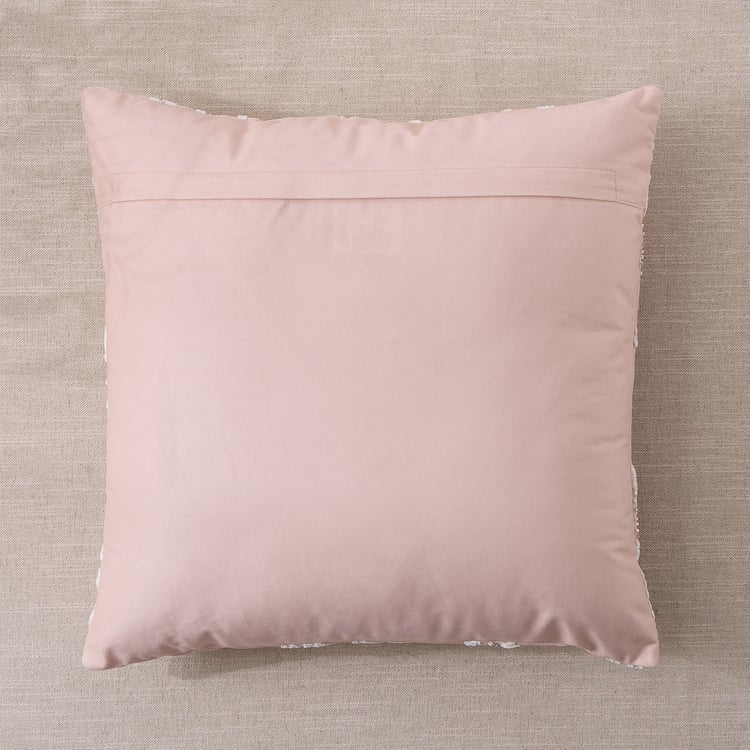 Reverie Lira Velvet Finish Beaded Cushion Cover - 45x45cm