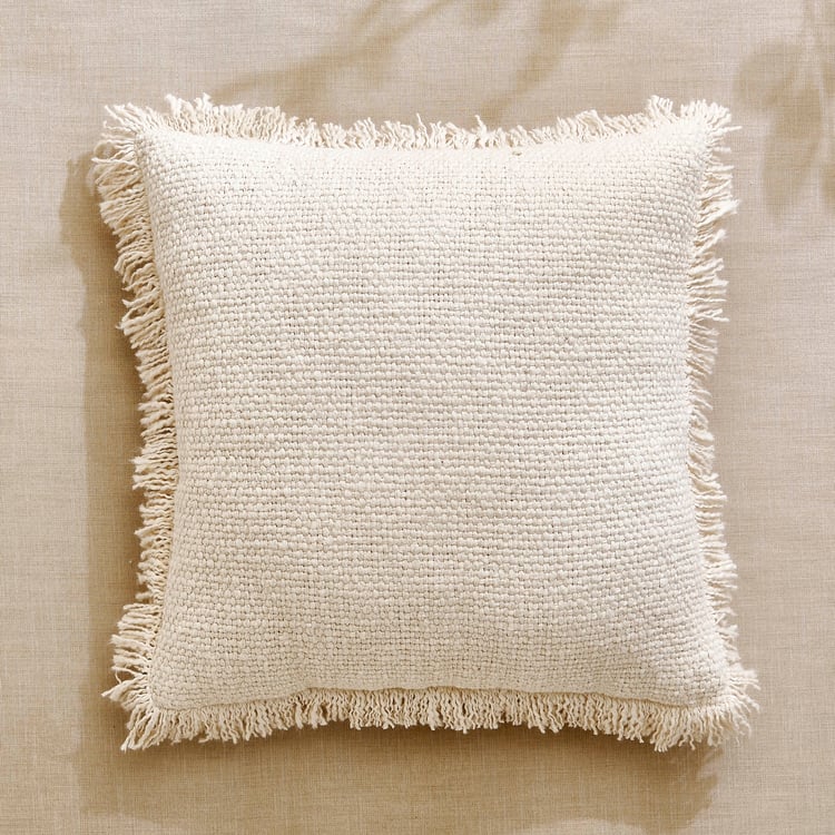 Dwell Fringed Filled Cushion - 45x45cm