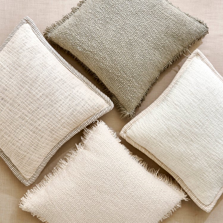 Dwell Fringed Filled Cushion - 45x45cm