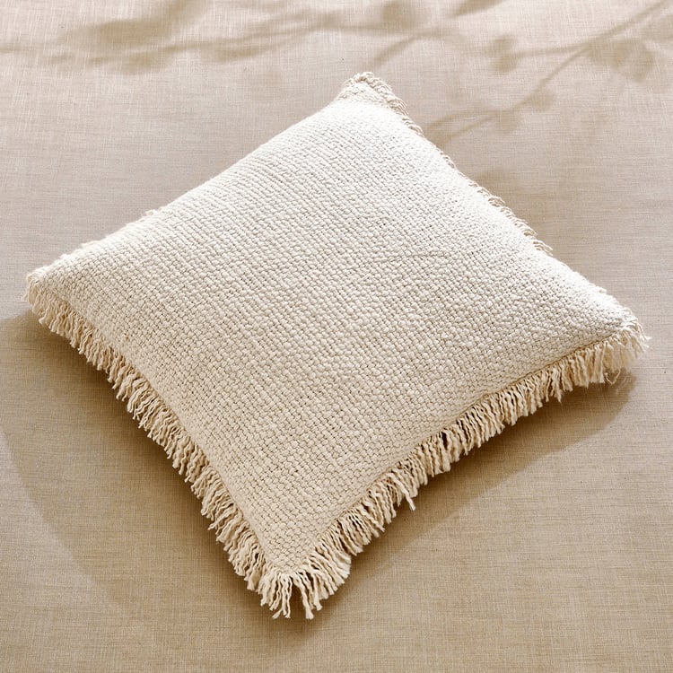 Dwell Fringed Filled Cushion - 45x45cm