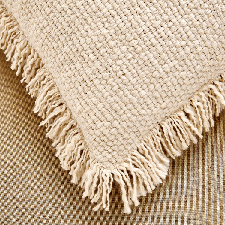 Dwell Fringed Filled Cushion - 45x45cm