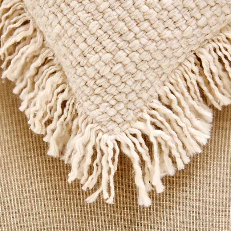 Dwell Fringed Filled Cushion - 45x45cm