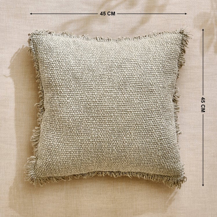 Dwell Fringed Filled Cushion - 45x45cm