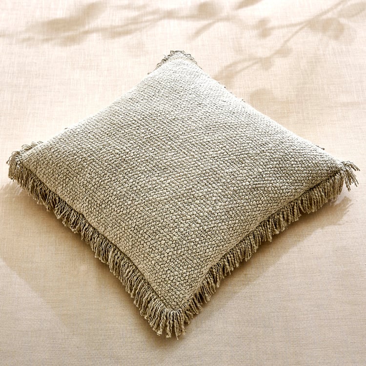 Dwell Fringed Filled Cushion - 45x45cm