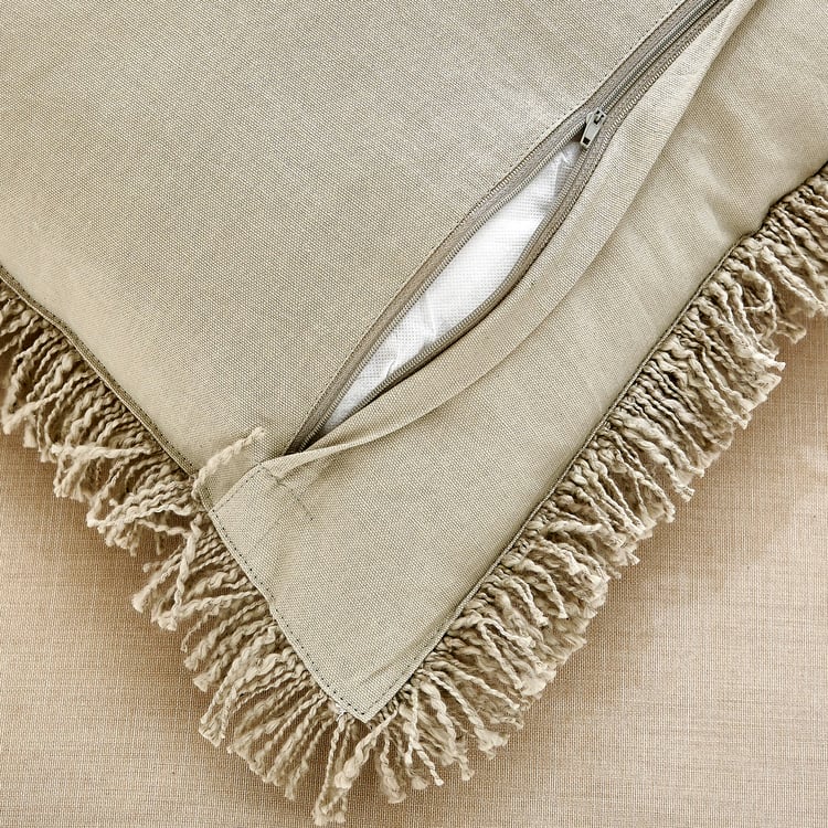 Dwell Fringed Filled Cushion - 45x45cm