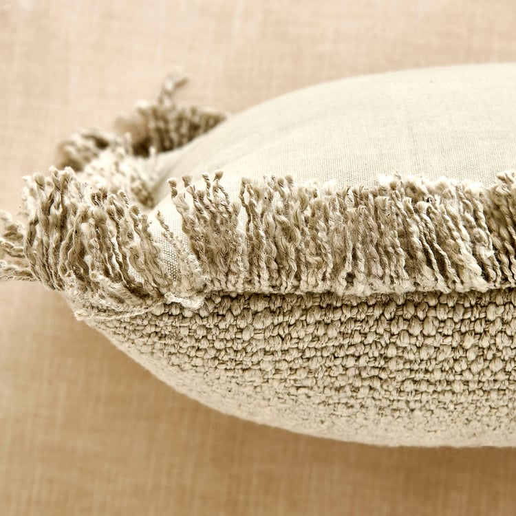 Dwell Fringed Filled Cushion - 45x45cm