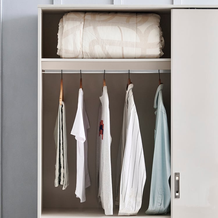 Cashmere 2-Door Sliding Wardrobe with Mirrors - Grey