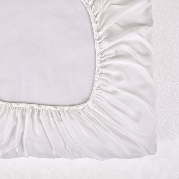Eco Luxe Bamboo 300TC Sateen 3Pcs King Fitted Bedsheet Set