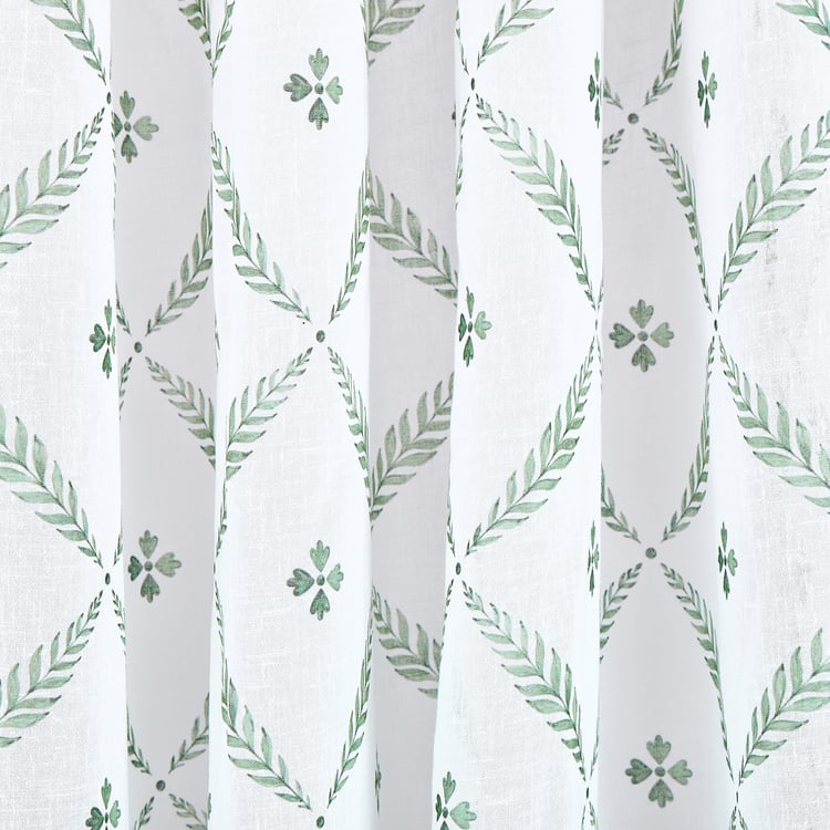 Amaira Vanya Set of 2 Printed Sheer Door Curtains - 7.3ft (225cm)