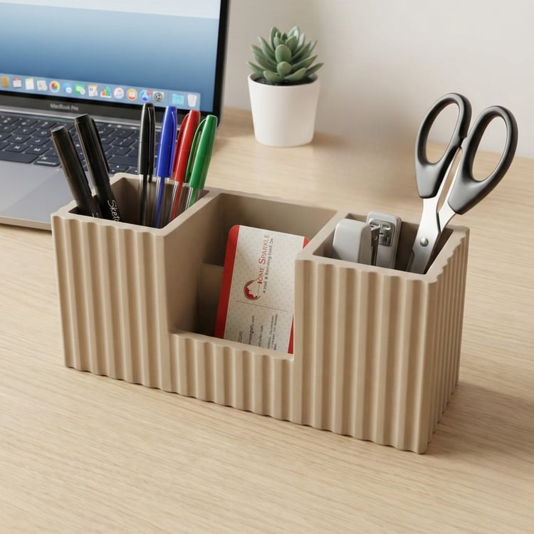 HOME SPARKLE Wooden Desk Organiser