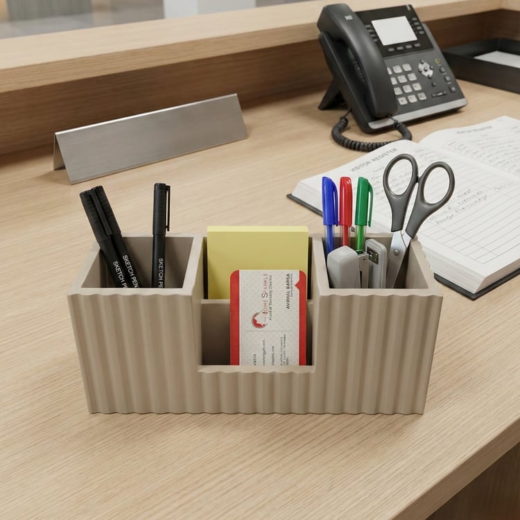 HOME SPARKLE Wooden Desk Organiser