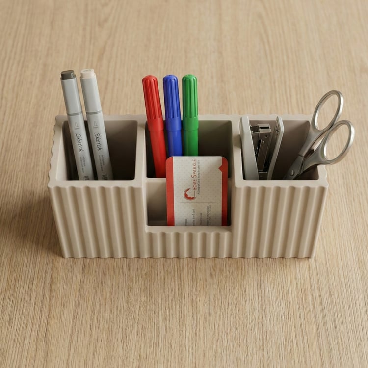 HOME SPARKLE Wooden Desk Organiser
