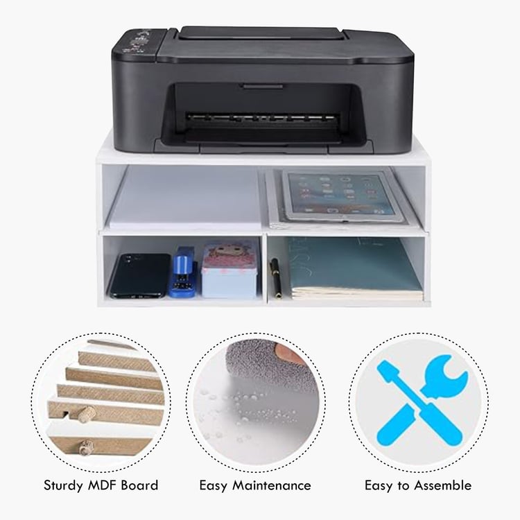 HOME SPARKLE 2-Tier Printer Stand with Storage