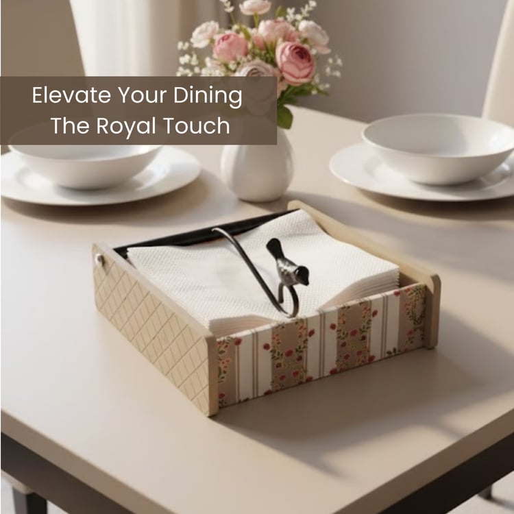 HOME SPARKLE Wooden Tissue Holder