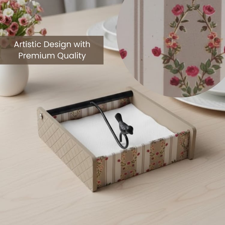 HOME SPARKLE Wooden Tissue Holder