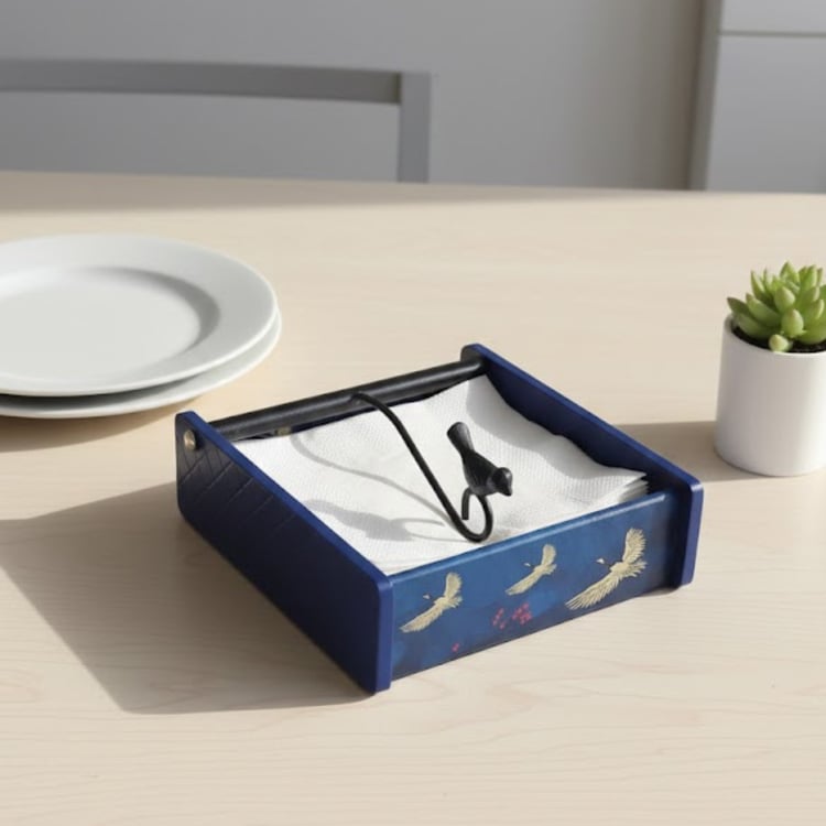 HOME SPARKLE Wooden Printed Tissue Holder