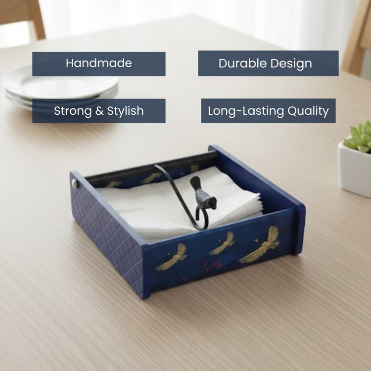 HOME SPARKLE Wooden Printed Tissue Holder