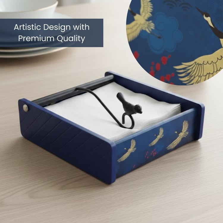 HOME SPARKLE Wooden Printed Tissue Holder