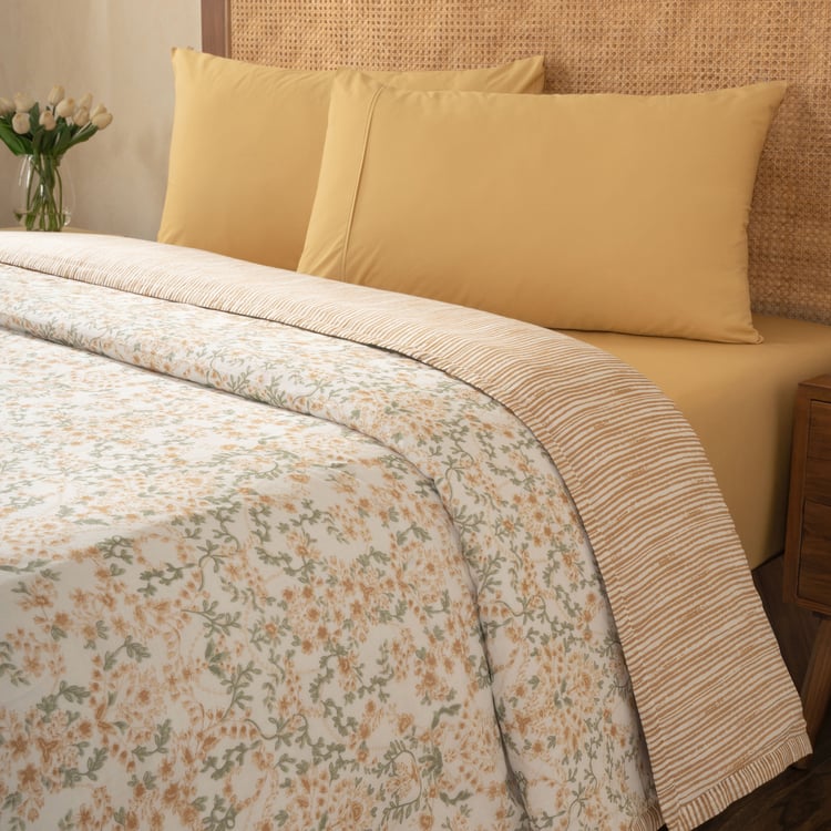 MASPAR Botanic Bloom Cotton Floral Print Reversible Single Dohar