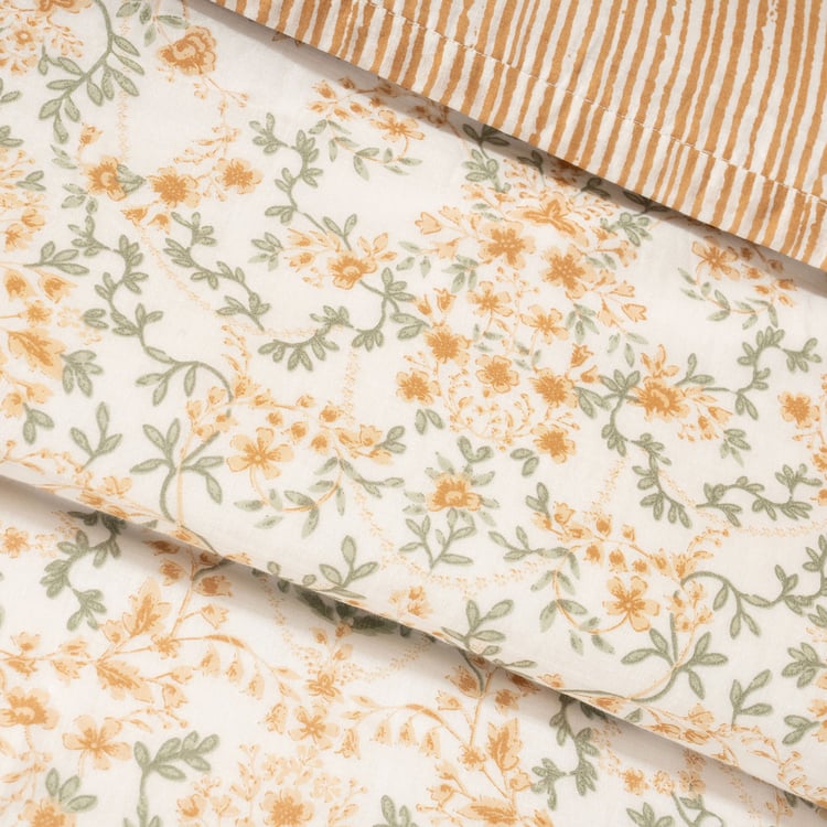 MASPAR Botanic Bloom Cotton Floral Print Reversible Single Dohar
