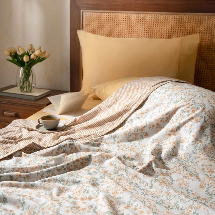 MASPAR Botanic Bloom Cotton Floral Print Reversible Single Dohar