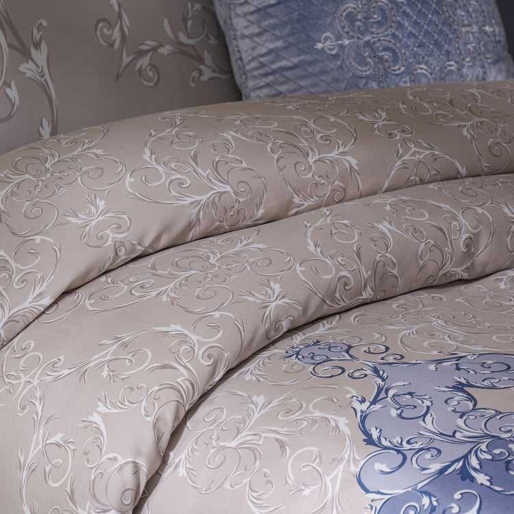 MASPAR Ornamental Elegance Cotton Printed 3Pcs Double Duvet Cover Set