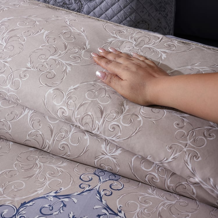 MASPAR Ornamental Elegance Cotton Printed 3Pcs Double Duvet Cover Set