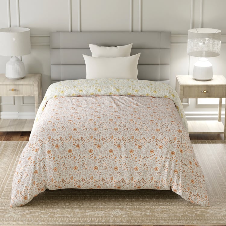 LAYERS Lumina Floret Cotton Floral Print Reversible Single Comforter