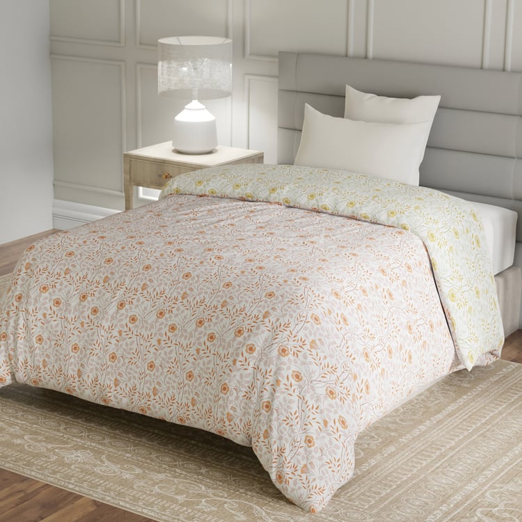 LAYERS Lumina Floret Cotton Floral Print Reversible Single Comforter
