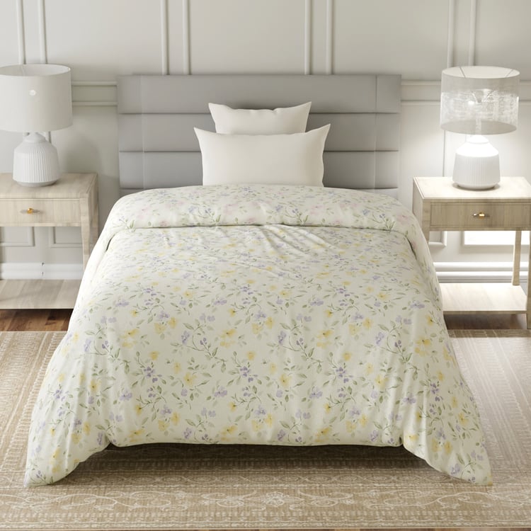 LAYERS Lumina Floret Cotton Floral Print Reversible Single Comforter