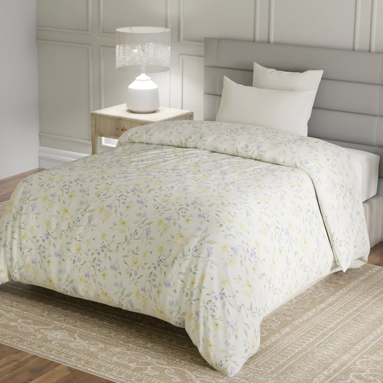 LAYERS Lumina Floret Cotton Floral Print Reversible Single Comforter