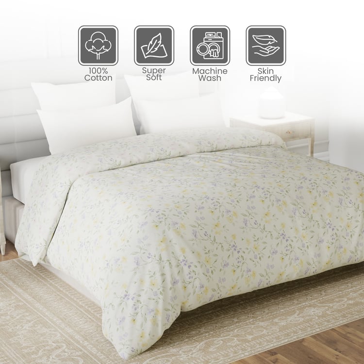 LAYERS Lumina Floret Cotton Floral Print Reversible Double Comforter