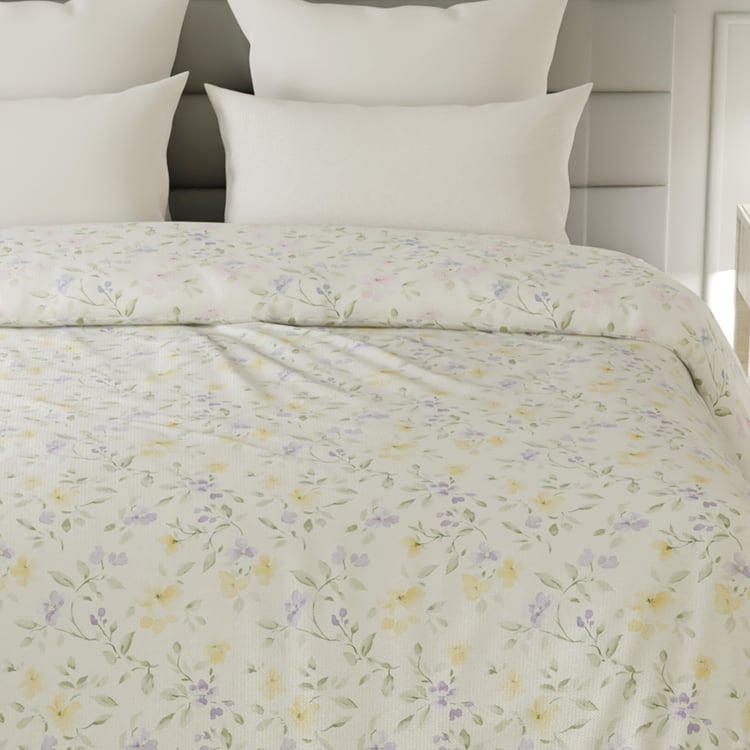 LAYERS Lumina Floret Cotton Floral Print Reversible Double Comforter