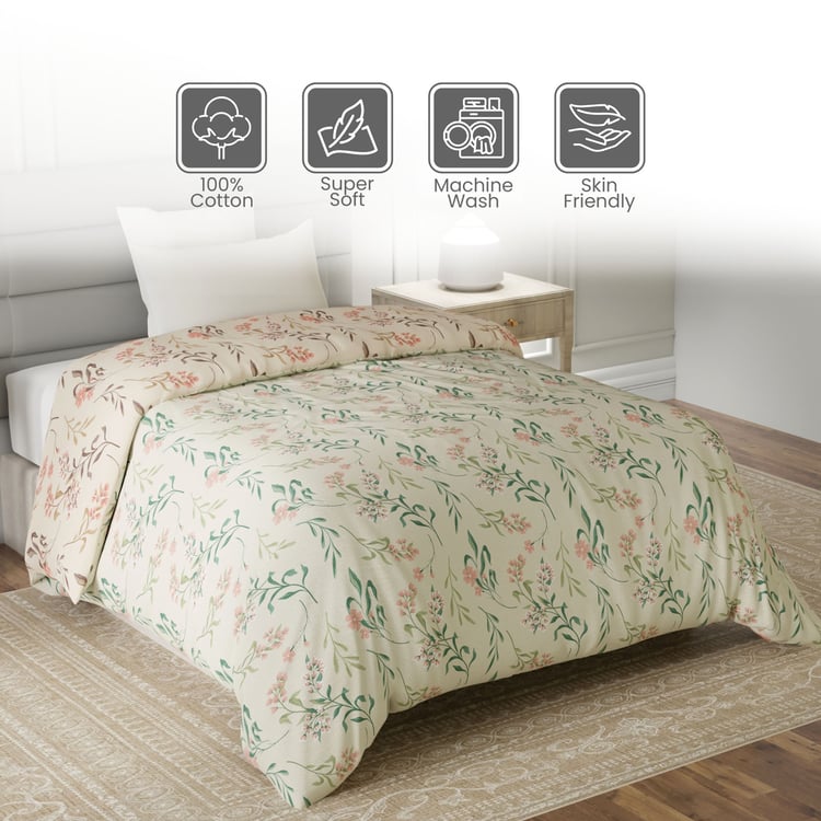LAYERS Lumina Floret Cotton Printed Reversible Single Comforter