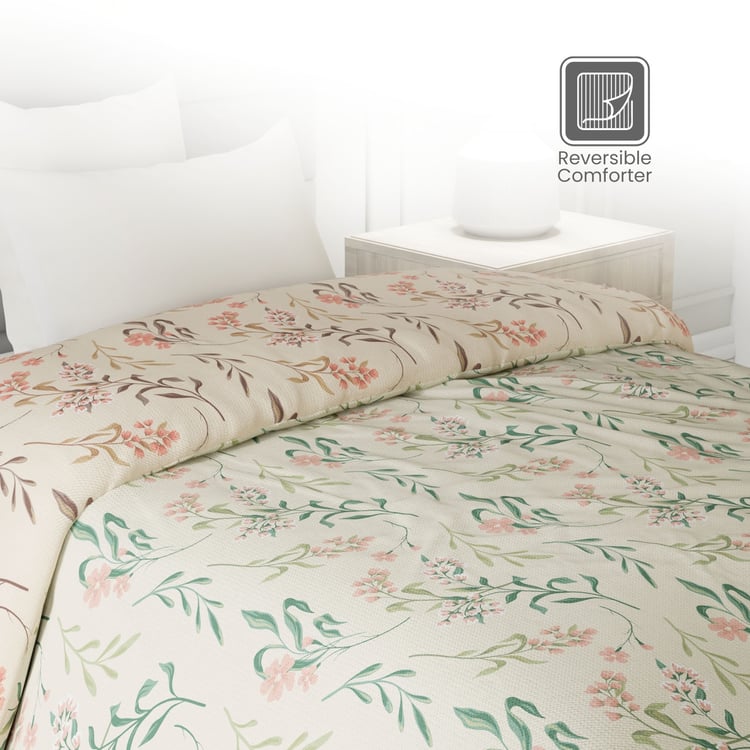LAYERS Lumina Floret Cotton Printed Reversible Single Comforter
