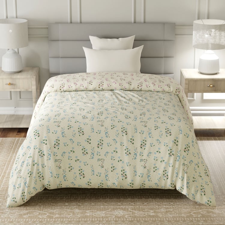 LAYERS Lumina Floret Cotton Floral Print Reversible Single Comforter