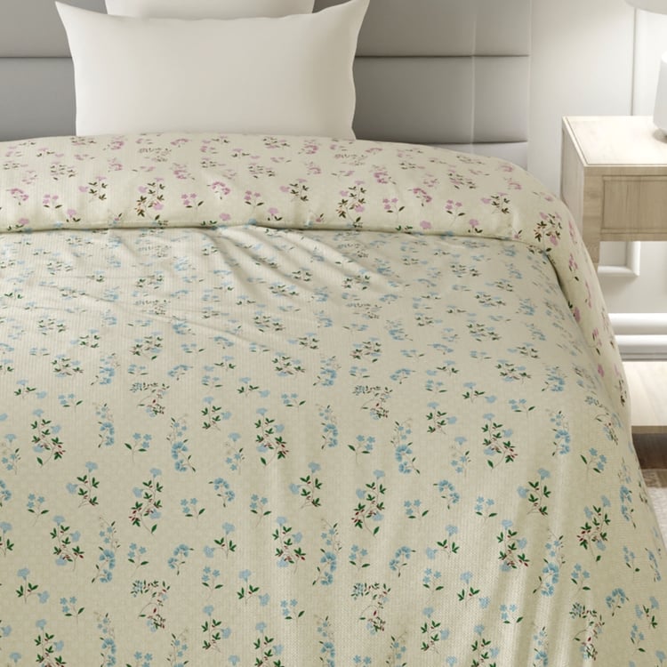LAYERS Lumina Floret Cotton Floral Print Reversible Single Comforter