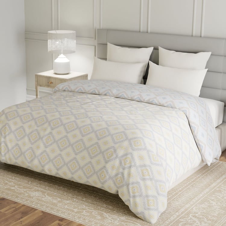 LAYERS Lumina Floret Cotton Geometric Print Reversible Double Comforter