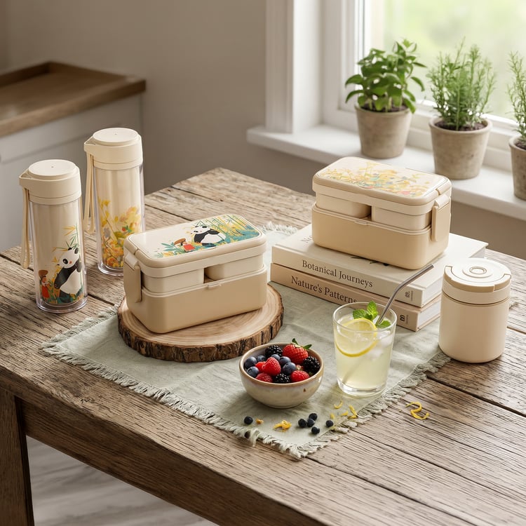 STEELO Bamboo 3in1 Bento Lunch Box with Cutlery