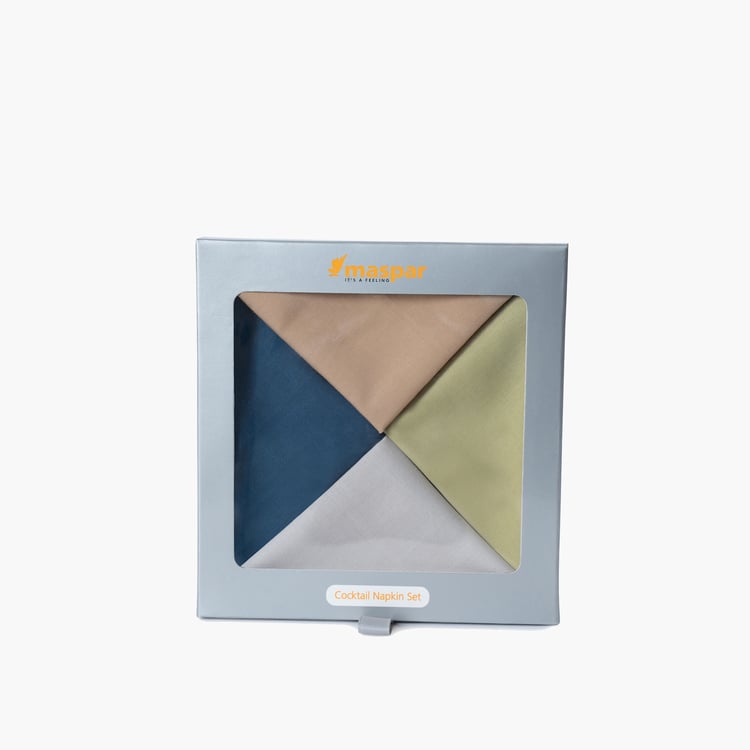 MASPAR Eden Set of 8 Cotton Cocktail Napkins