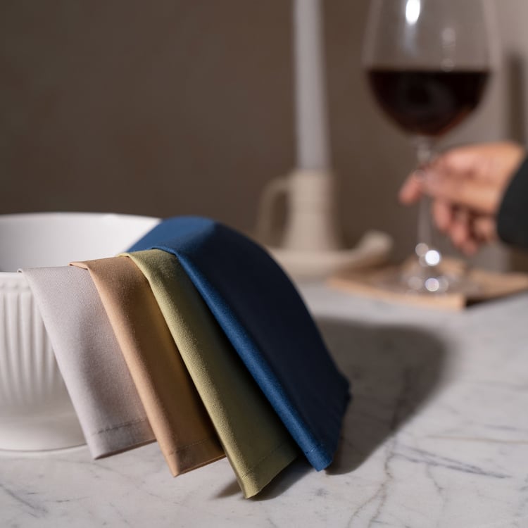 MASPAR Eden Set of 8 Cotton Cocktail Napkins