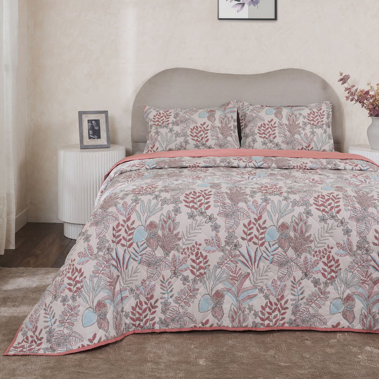 MASPAR Botanic Bloom Cotton Printed Double Quilt