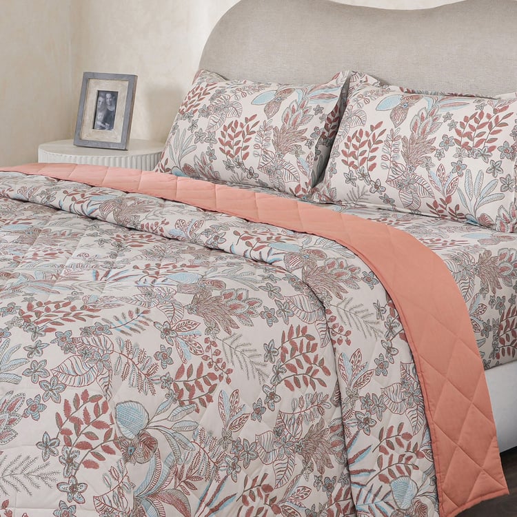 MASPAR Botanic Bloom Cotton Printed Double Quilt