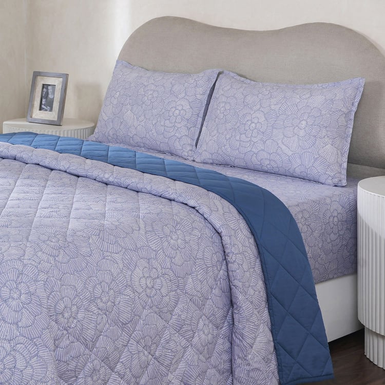 MASPAR Botanic Bloom Cotton Printed Double Quilt