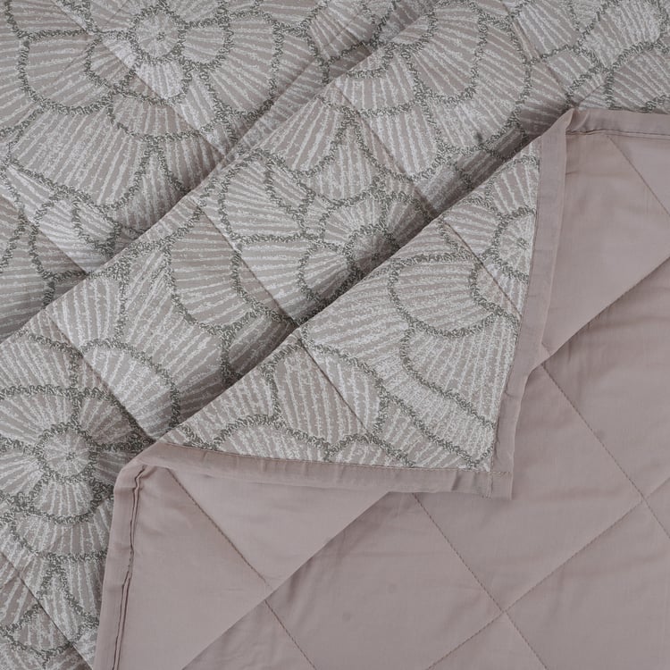 MASPAR Botanic Bloom Cotton Floral Print Double Quilt