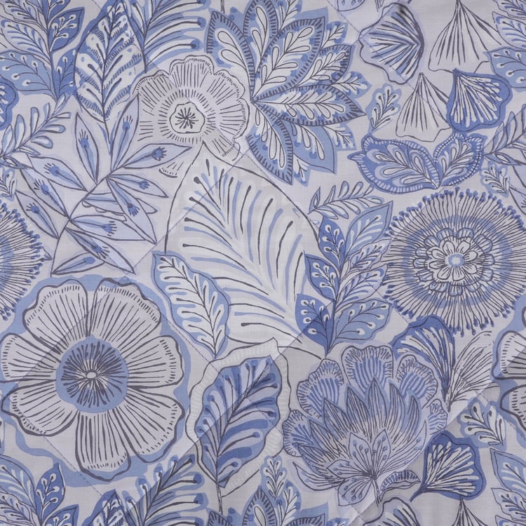 MASPAR Botanic Bloom Cotton Floral Print Double Quilt