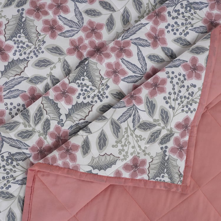 MASPAR Botanic Bloom Cotton Floral Print Double Quilt