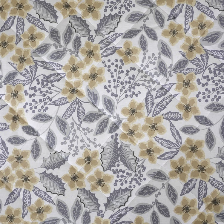 MASPAR Botanic Bloom Cotton Floral Print Double Quilt