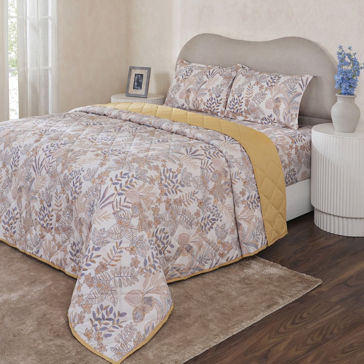 MASPAR Botanic Bloom Cotton Printed Double Quilt